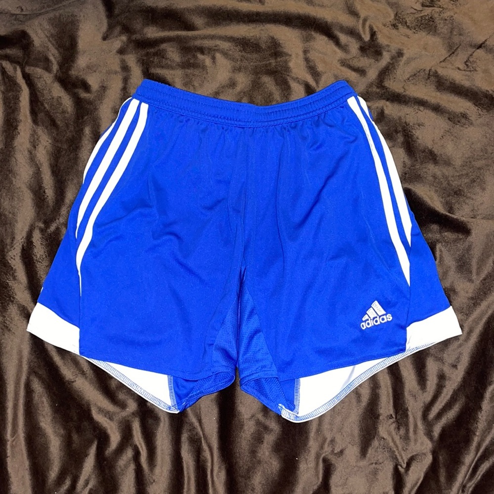 Blue Adidas shorts